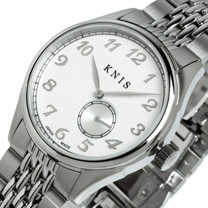 KNIS KODOU 自動巻き 日本製 スモールセコンド ライスブレスレット ホワイト 雪肌 KN009-WHRC