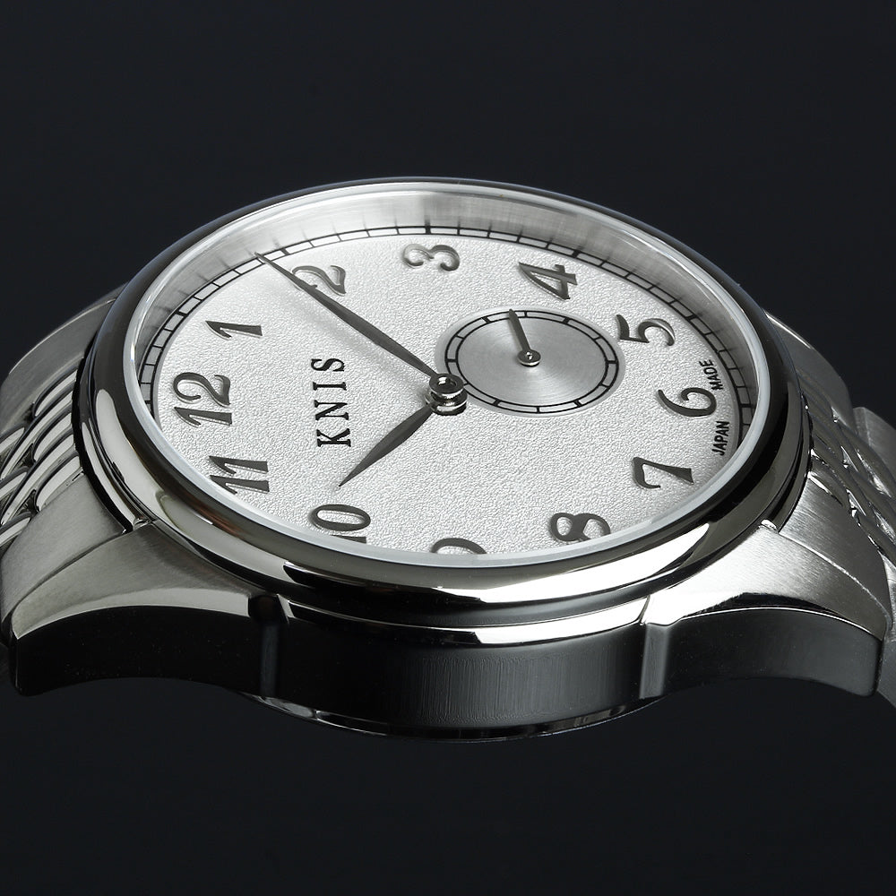 KNIS KODOU 自動巻き 日本製 スモールセコンド ライスブレスレット ホワイト 雪肌 KN009-WHRC