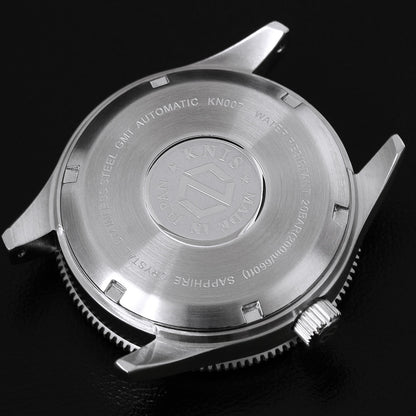 KNIS Meteorite GMT Automatic Divers Watch Black / Stainless Steel Bracelet (KN007-MT) 