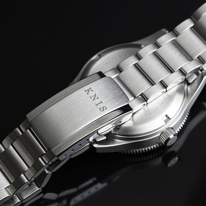 KNIS Meteorite GMT Automatic Divers Watch Black / Stainless Steel Bracelet (KN007-MT) 
