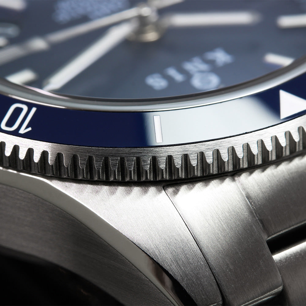 KNIS メテオライト 隕石 GMT ダイバーズ 自動巻き 日本製 ブルー KN007