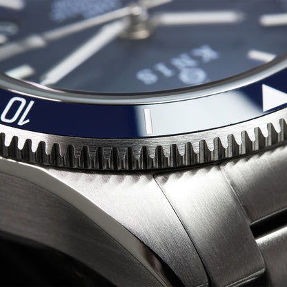 KNIS GMT ダイバーズ 自動巻き 日本製 ステンレスベルト ブルー KN007-BL