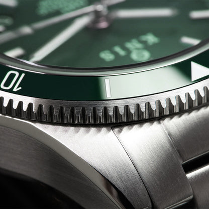 KNIS GMT ダイバーズ 自動巻き 日本製 ステンレスベルト グリーン KN007-GR
