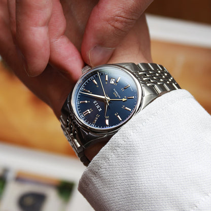 KNIS Classic GMT Automatic Silver / Rice Beads Bracelet (KN008-SVRC)