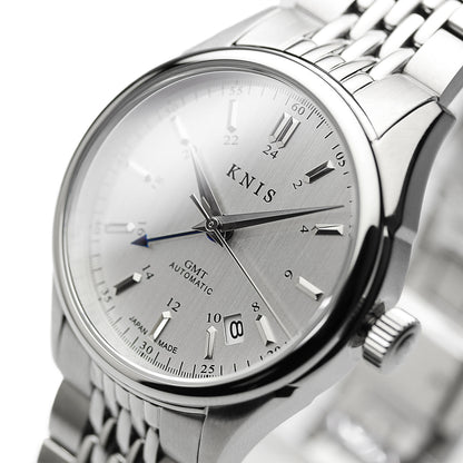 KNIS Classic GMT Automatic Silver / Rice Beads Bracelet (KN008-SVRC)