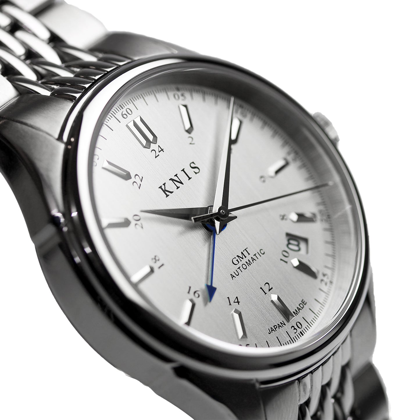 KNIS Classic GMT Automatic Silver / Rice Beads Bracelet (KN008-SVRC)