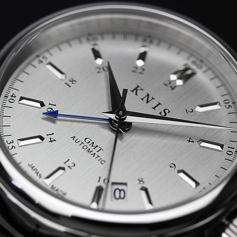KNIS Classic GMT Automatic Silver / Rice Beads Bracelet (KN008-SVRC)
