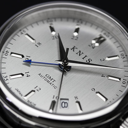 KNIS Classic GMT Automatic Silver / Rice Beads Bracelet (KN008-SVRC)