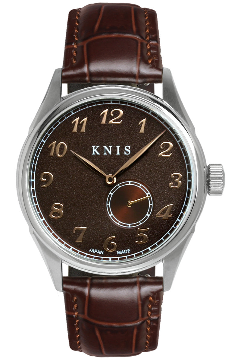 KNIS KODOU Small Seconds Automatic – Brown / Brown Leather Strap (KN009-BRBRLE)