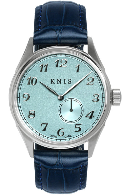 KNIS KODOU Small Seconds Automatic – Ice Blue / Blue Leather Strap (KN009-IBLBLLE)