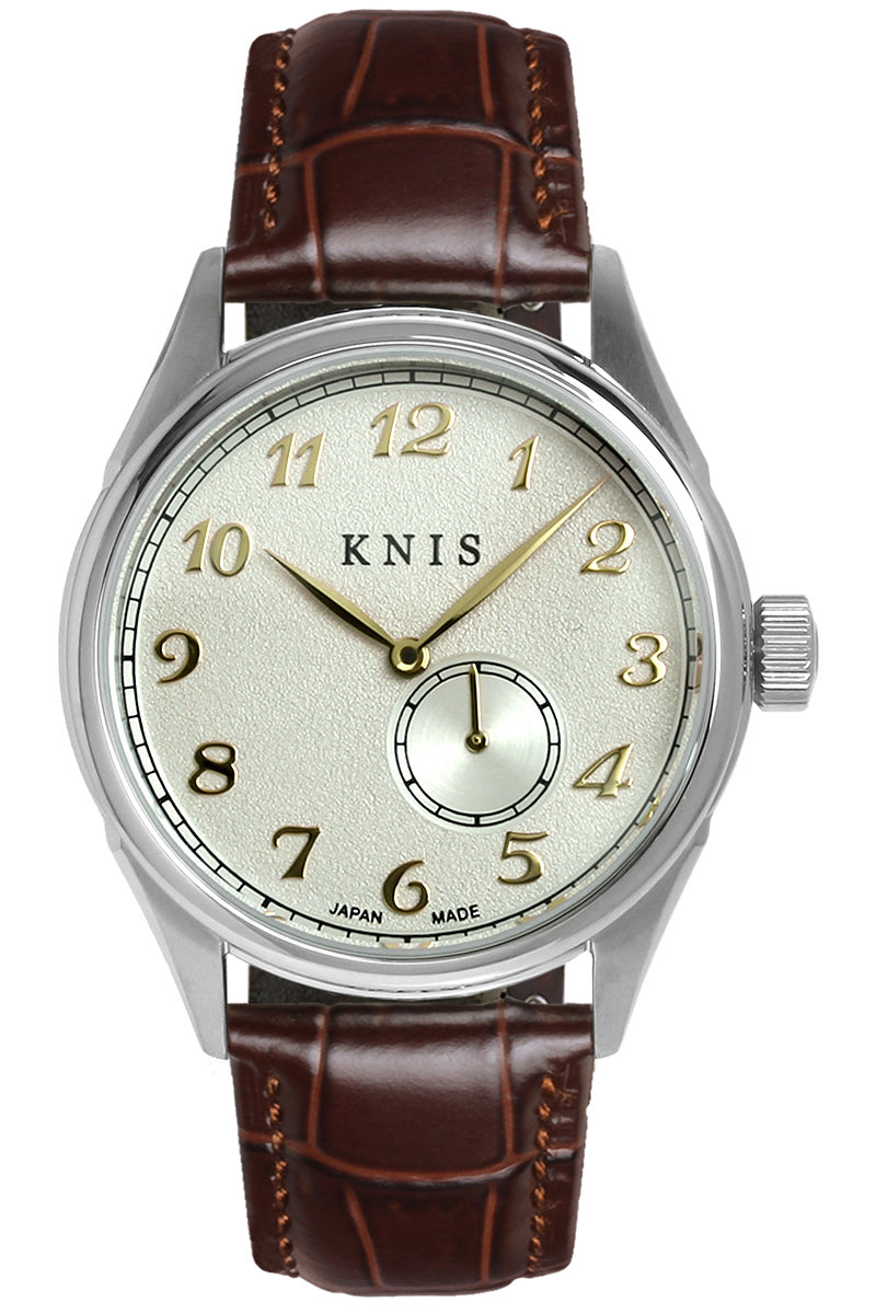 KNIS KODOU 自動巻き 日本製 スモールセコンド レザー シャンパン