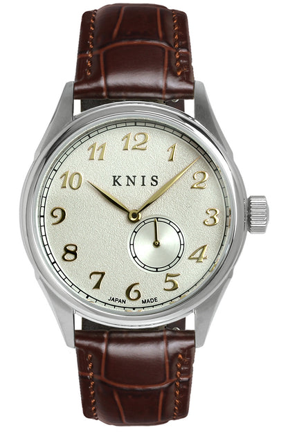 KNIS KODOU 自動巻き 日本製 スモールセコンド レザー シャンパングレー 枯山水 KN009-SGYBRLE