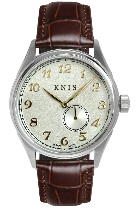 KNIS KODOU 自動巻き 日本製 スモールセコンド レザー シャンパングレー 枯山水 KN009-SGYBRLE