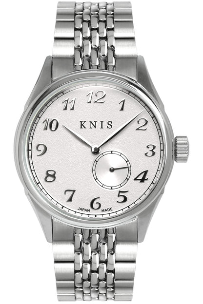 KNIS KODOU 自動巻き 日本製 スモールセコンド ライスブレスレット ホワイト 雪肌 KN009-WHRC