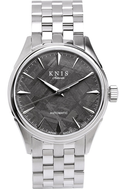 KNIS メテオライト 隕石 日本製 自動巻き 腕時計 メンズ シルバー KN001-MT