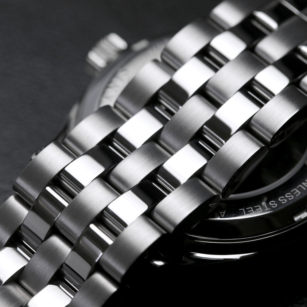 KNIS メテオライト 隕石 日本製 自動巻き 腕時計 メンズ シルバー KN001-MT