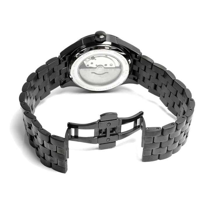 KNIS メテオライト 隕石 日本製 自動巻き 腕時計 メンズ ブラック 